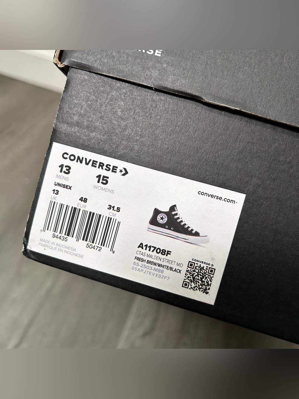 Converse CTAS Malden Street Mid Fresh Brew/White/Black Men’s 13 Women’s 15 NEW - Picture 2 of 11